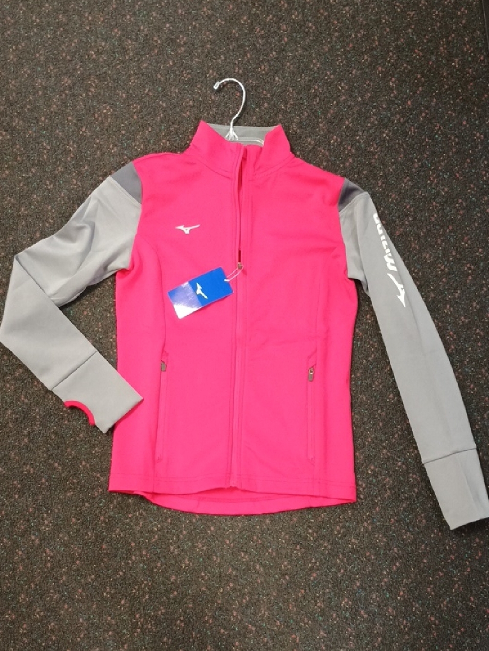 Mizuno Kids Red and Gray Full-Zip Performance Jacket